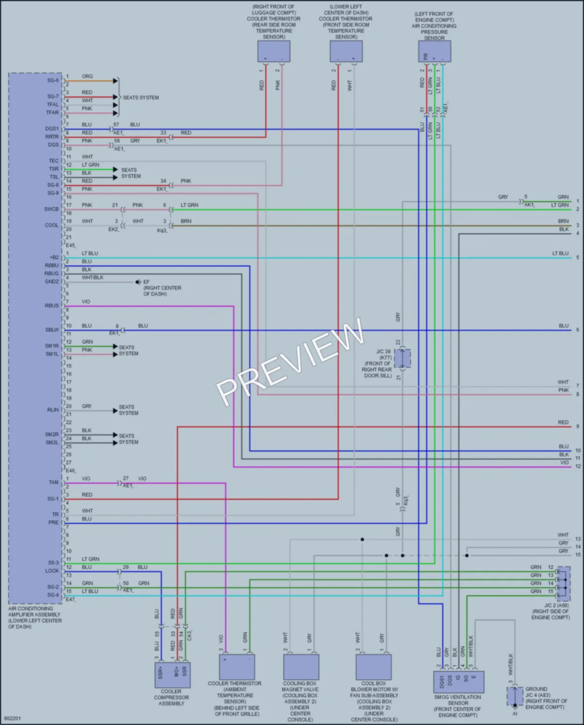2025 Lexus GX550 Air Conditioning wiring diagram preview