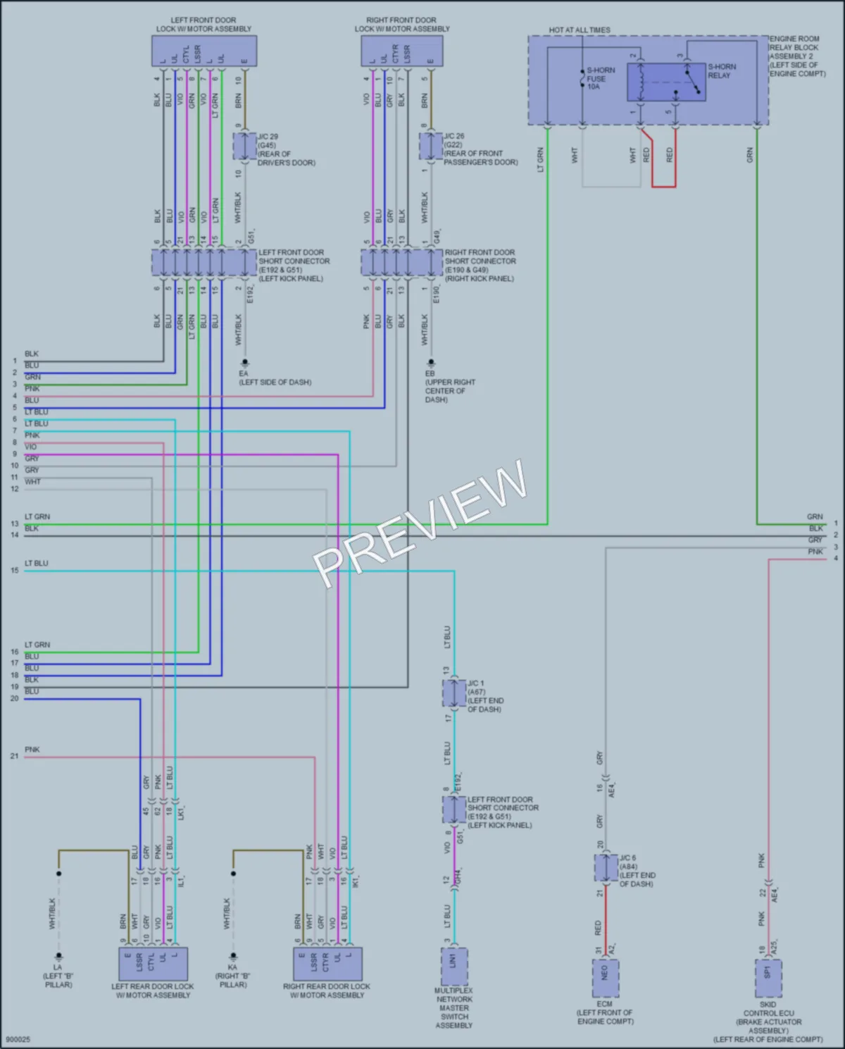2025 Lexus GX550 Anti Theft wiring diagram preview
