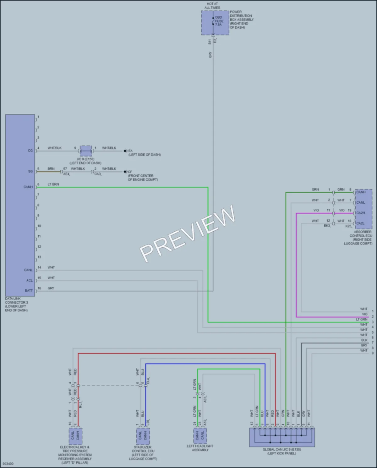 2025 Lexus GX550 Computer Data Lines wiring diagram preview
