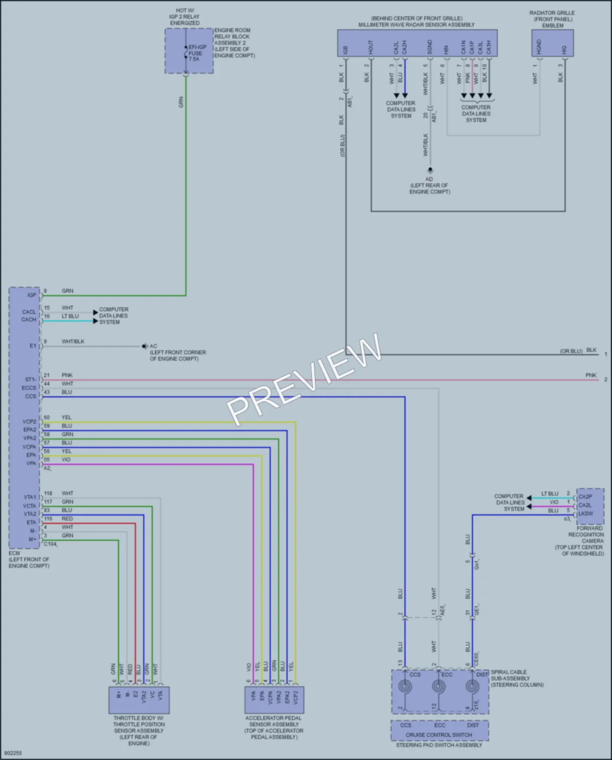 2025 Lexus GX550 Cruise Control wiring diagram preview