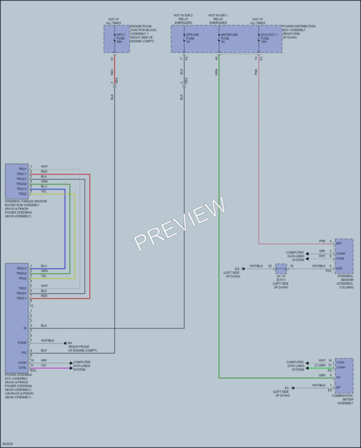 2025 Lexus GX550 Electronic Power Steering wiring diagram preview