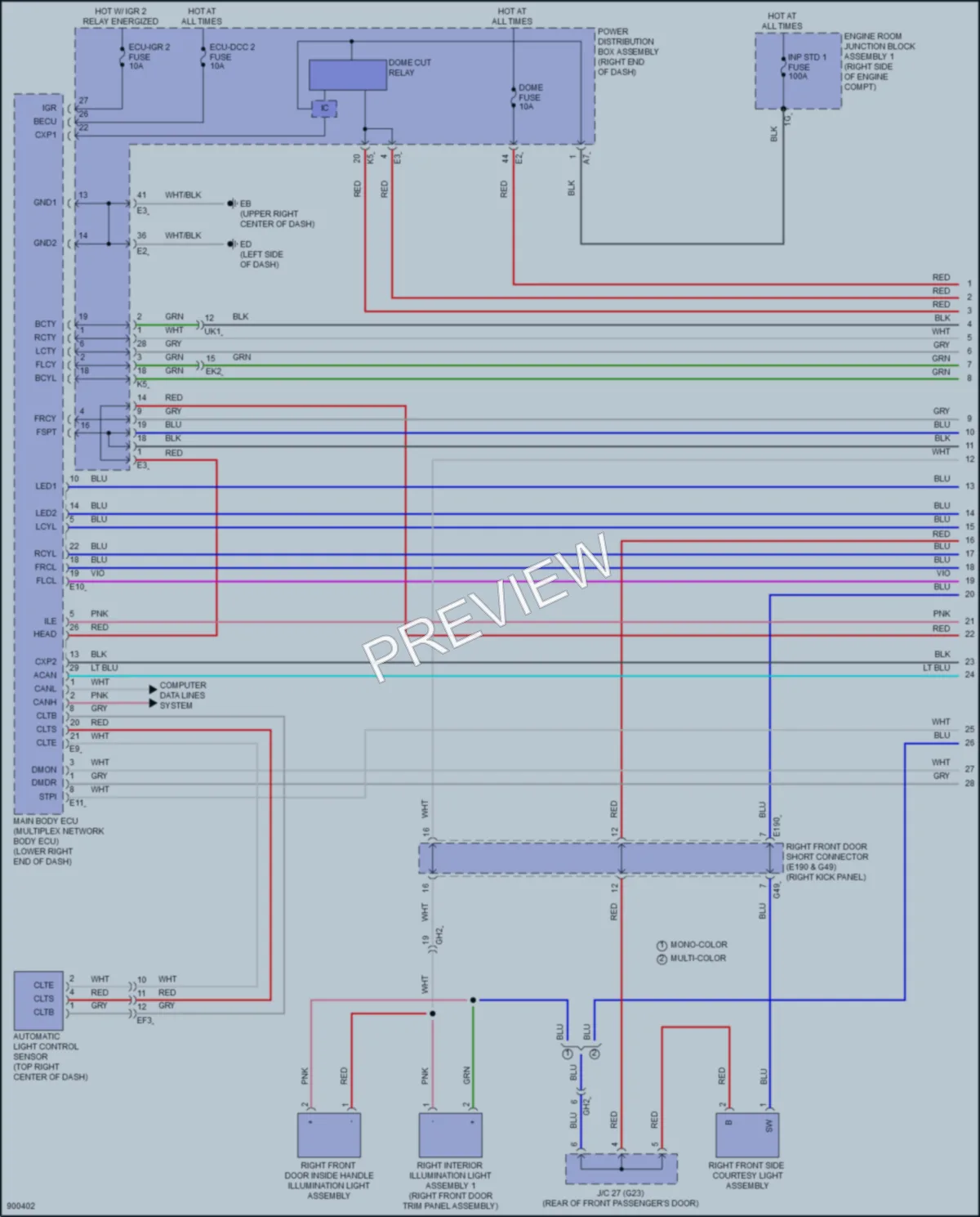 2025 Lexus GX550 Interior Lights wiring diagram preview