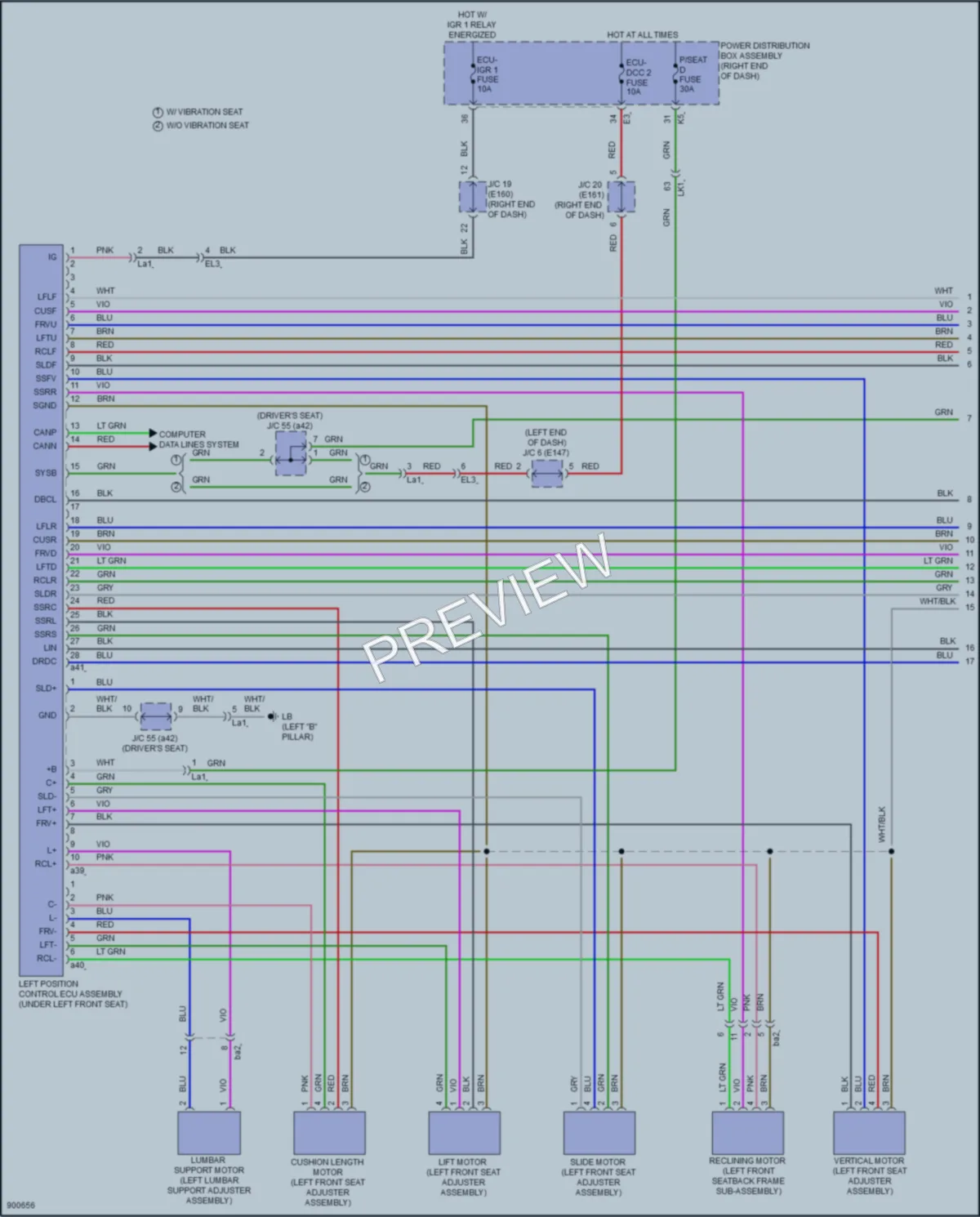 2025 Lexus GX550 Memory Systems wiring diagram preview