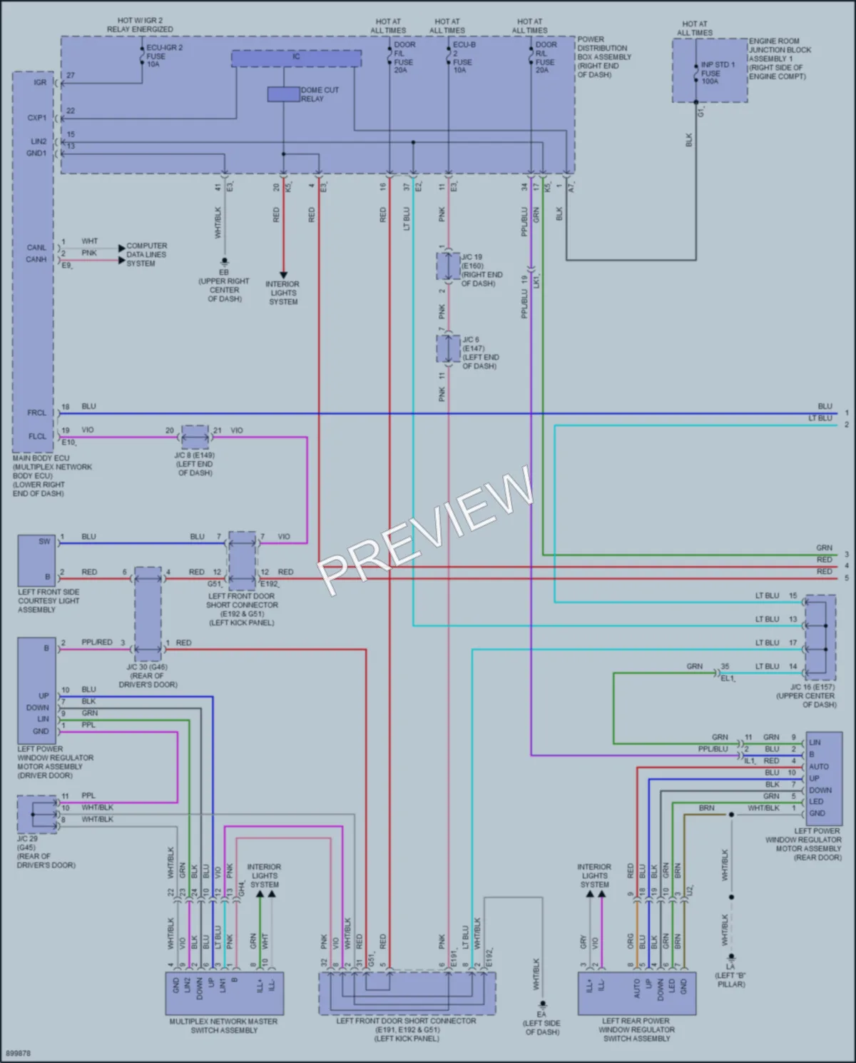 2025 Lexus GX550 Power Windows wiring diagram preview