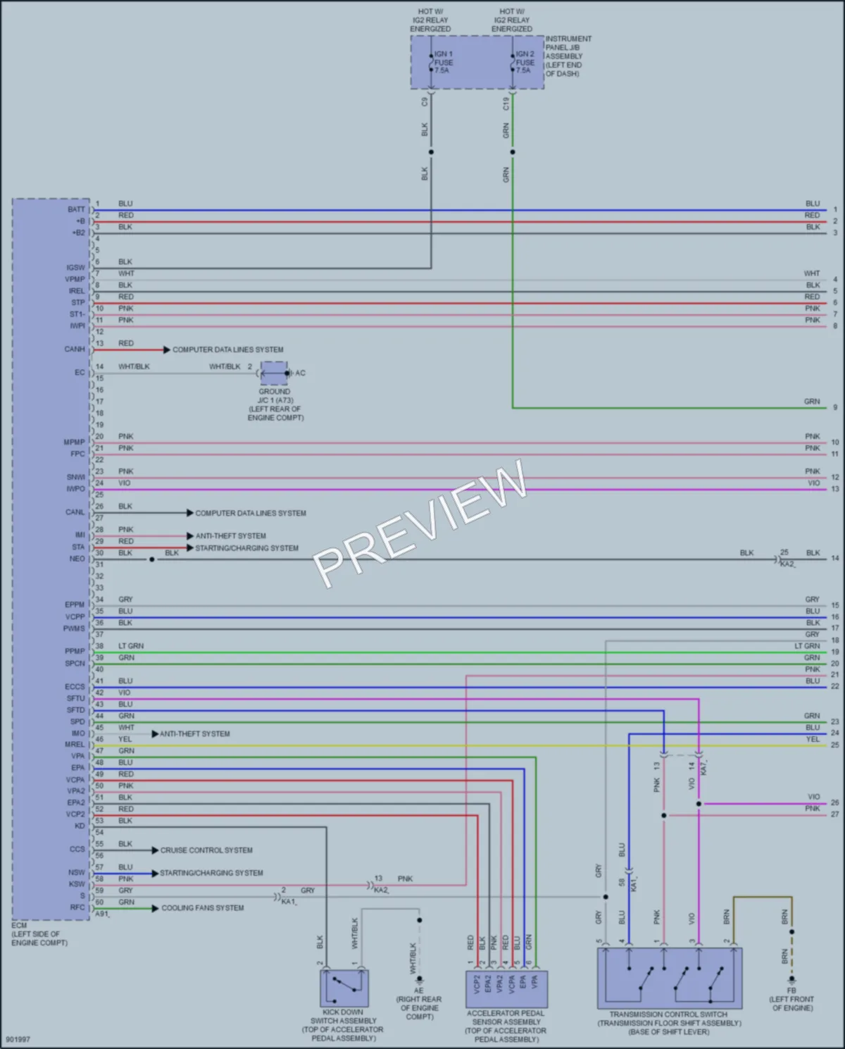2025 Lexus IS300 Engine Performance wiring diagram preview