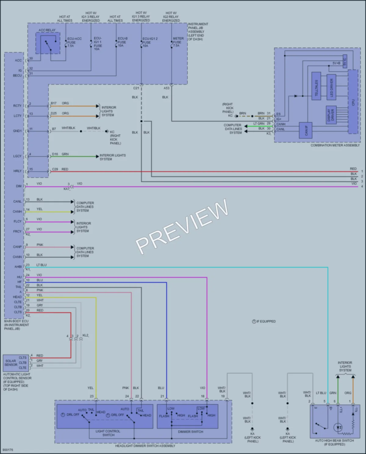 2025 Lexus IS300 Headlights wiring diagram preview