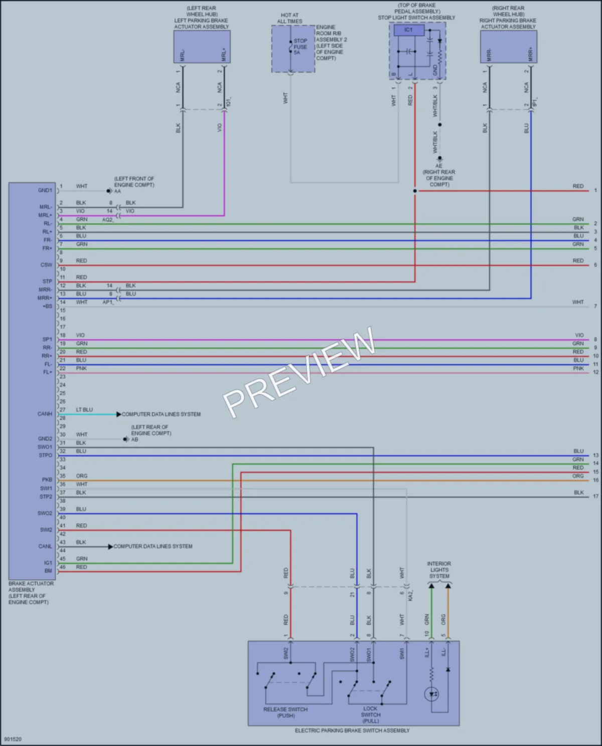2025 Lexus IS350 Anti Lock Brakes wiring diagram preview
