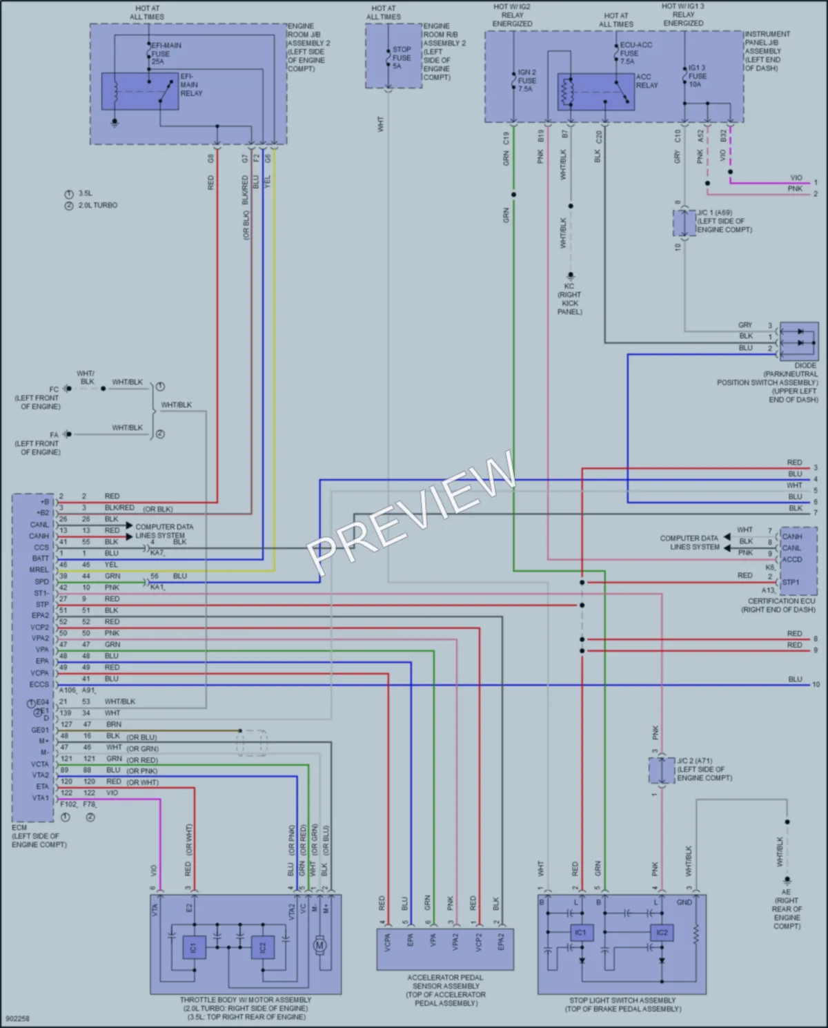 2025 Lexus IS350 Cruise Control wiring diagram preview