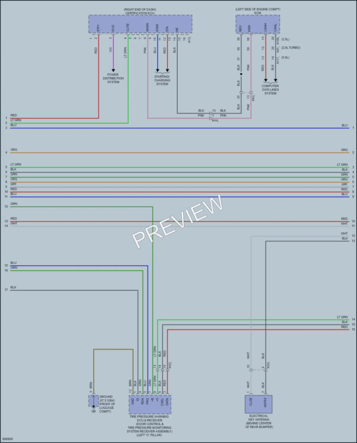 2025 Lexus IS350 Power Door Locks wiring diagram preview