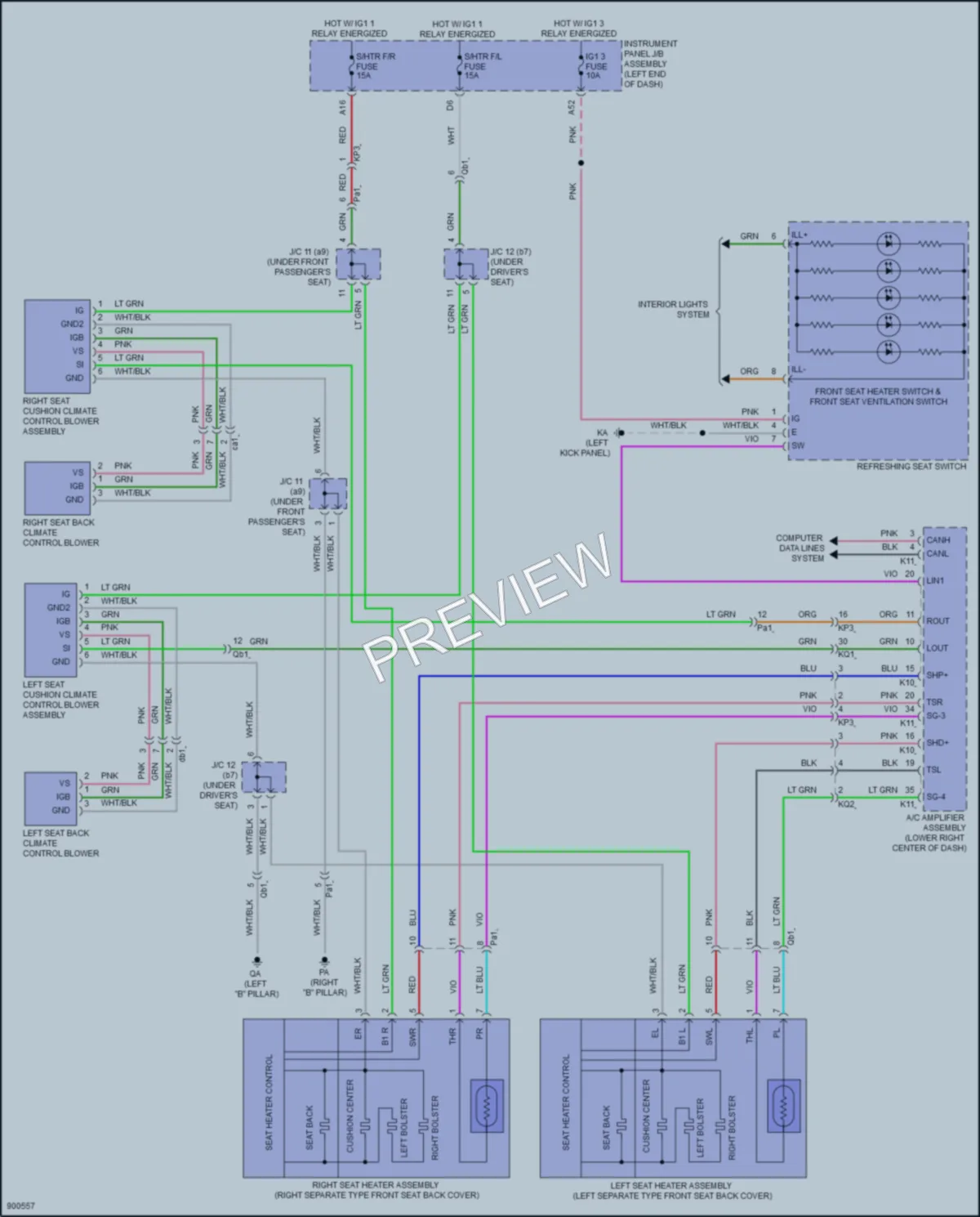 2025 Lexus IS350 Power Seats wiring diagram preview