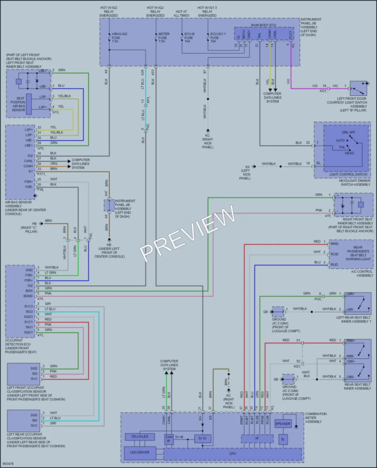 2025 Lexus IS350 Warning Systems wiring diagram preview