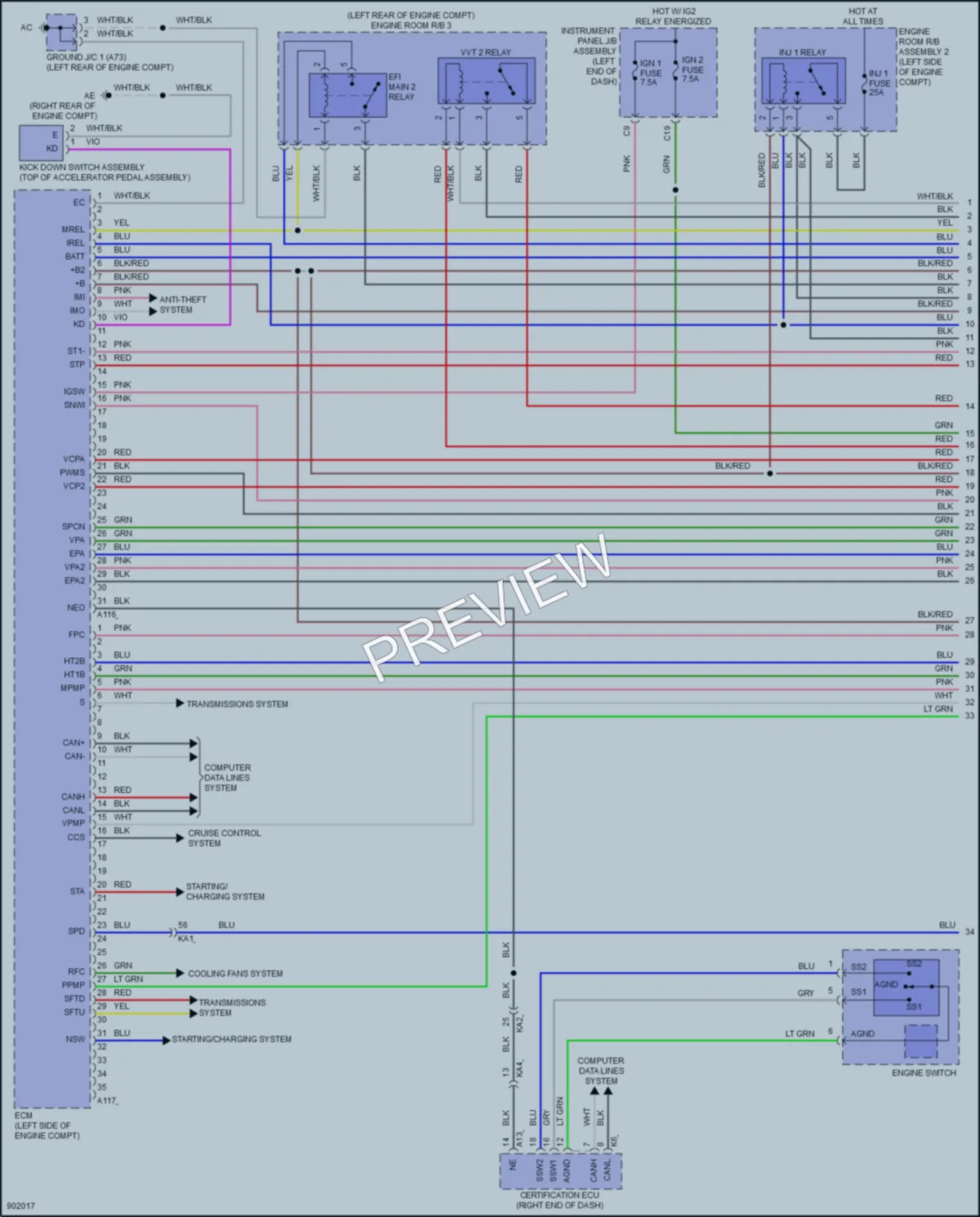 2025 Lexus IS500 Engine Performance wiring diagram preview