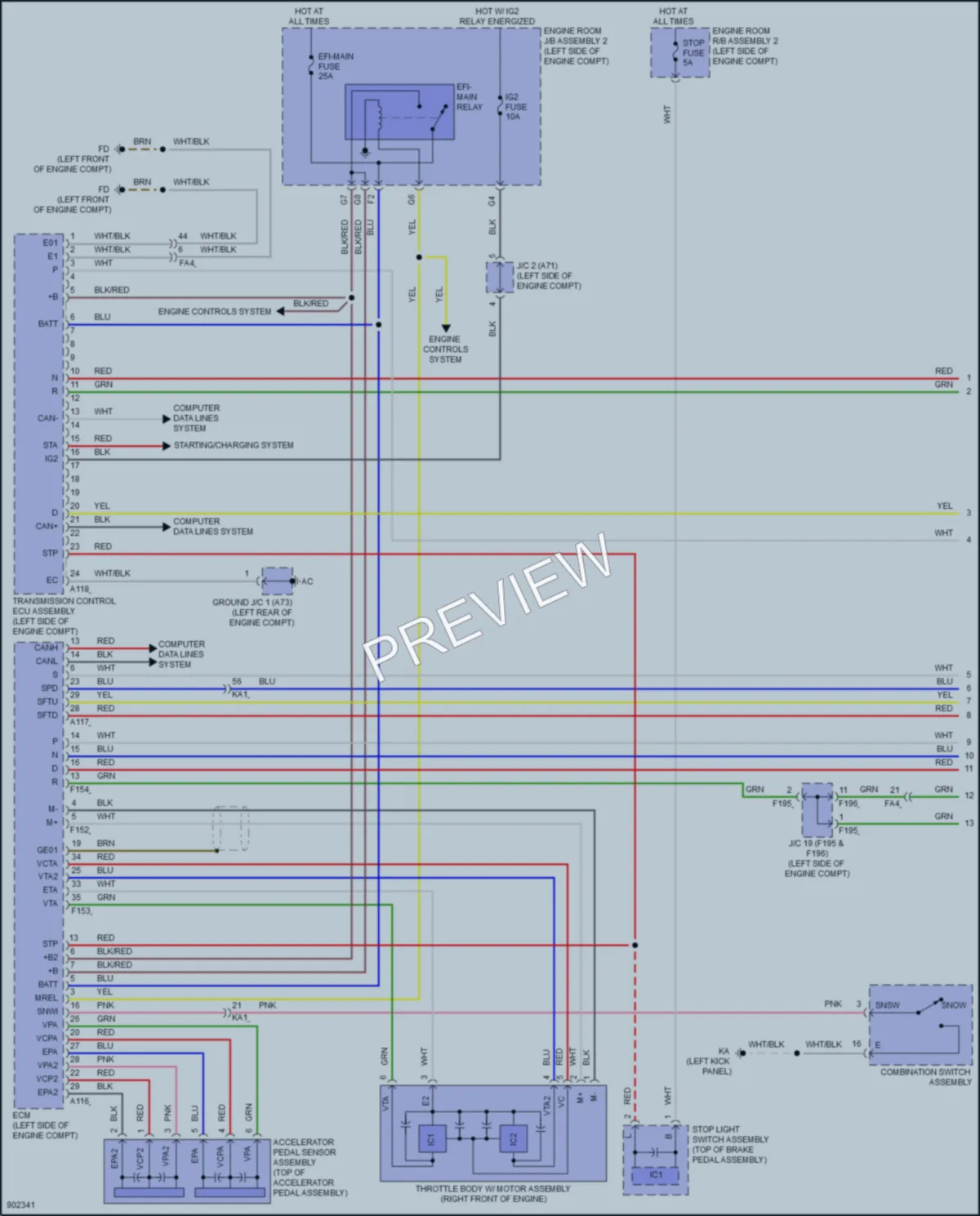 2025 Lexus IS500 Transmission wiring diagram preview