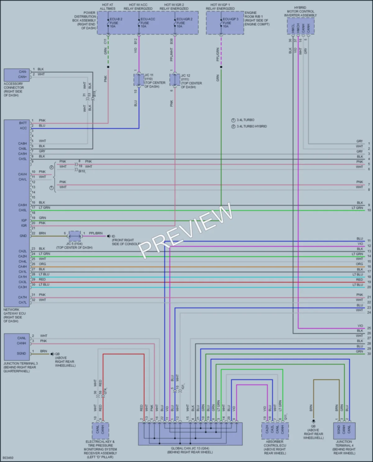 2025 Lexus LX600 Computer Data Lines wiring diagram preview