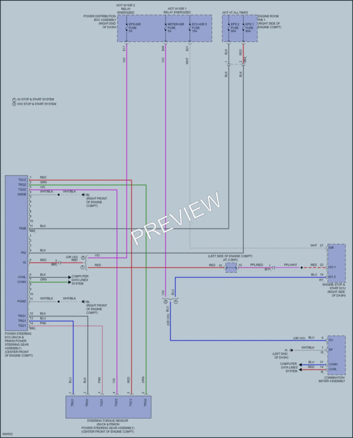 2025 Lexus LX600 Electronic Power Steering wiring diagram preview