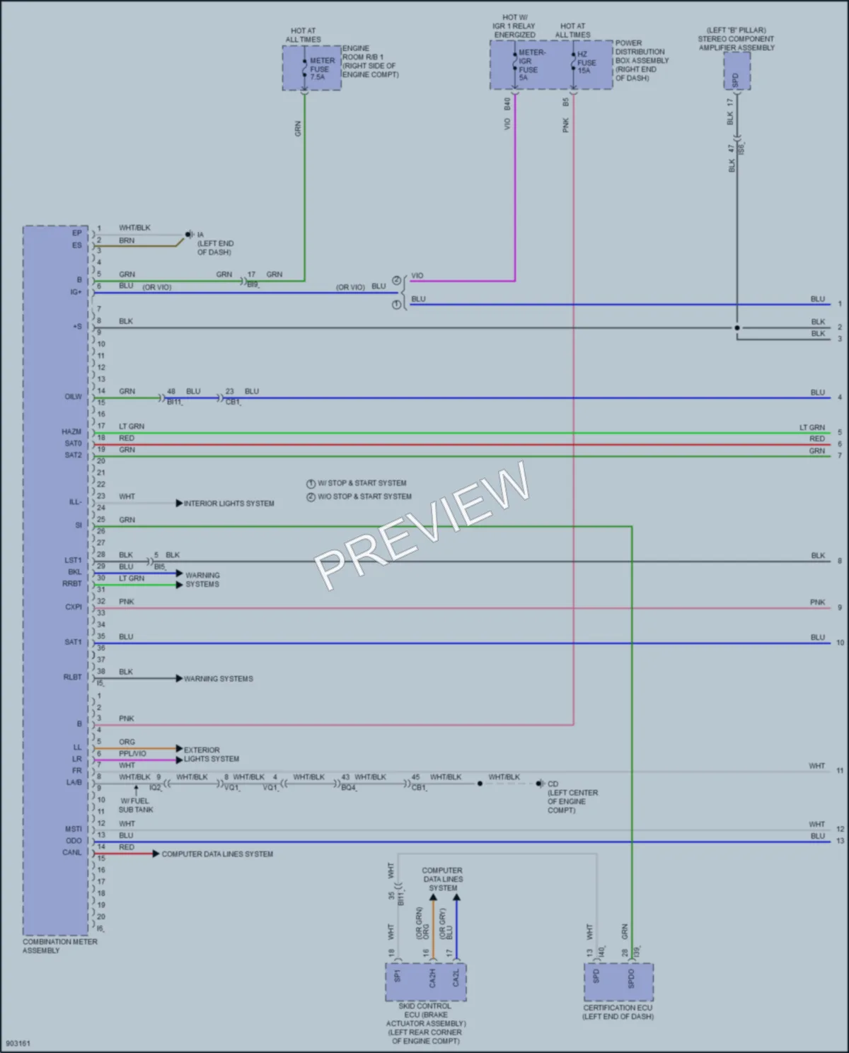 2025 Lexus LX600 Instrument Cluster wiring diagram preview