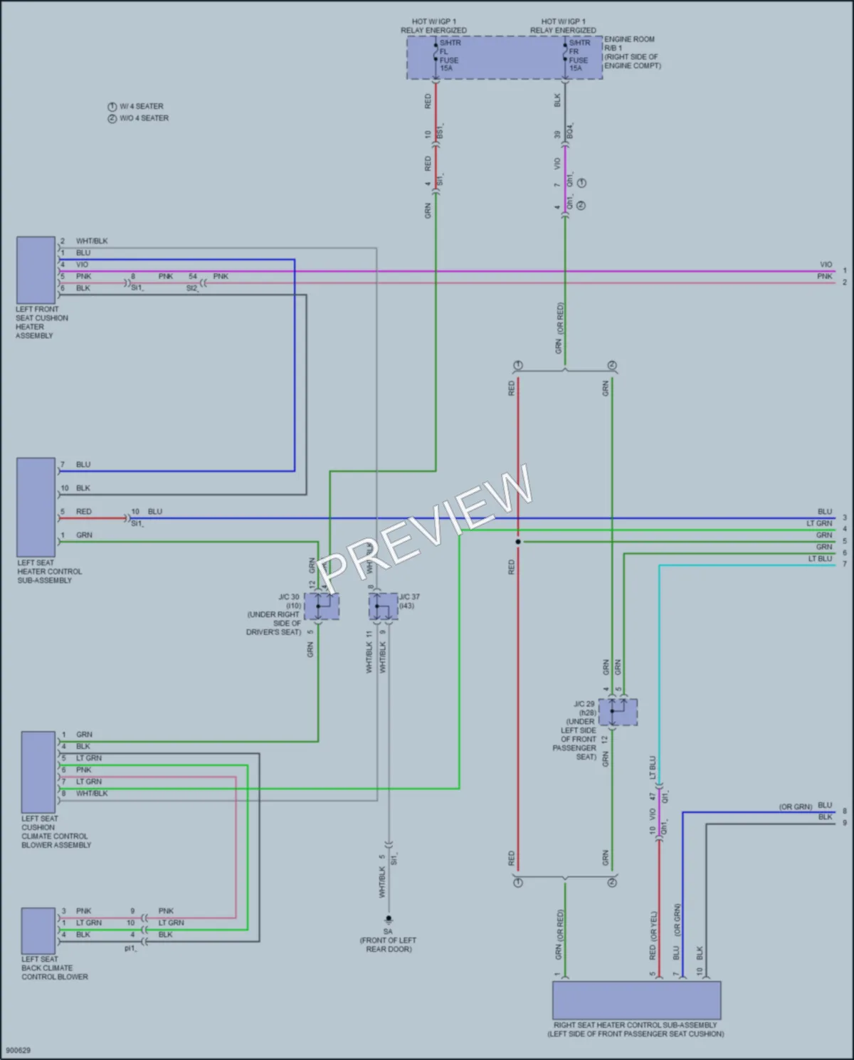 2025 Lexus LX600 Power Seats wiring diagram preview