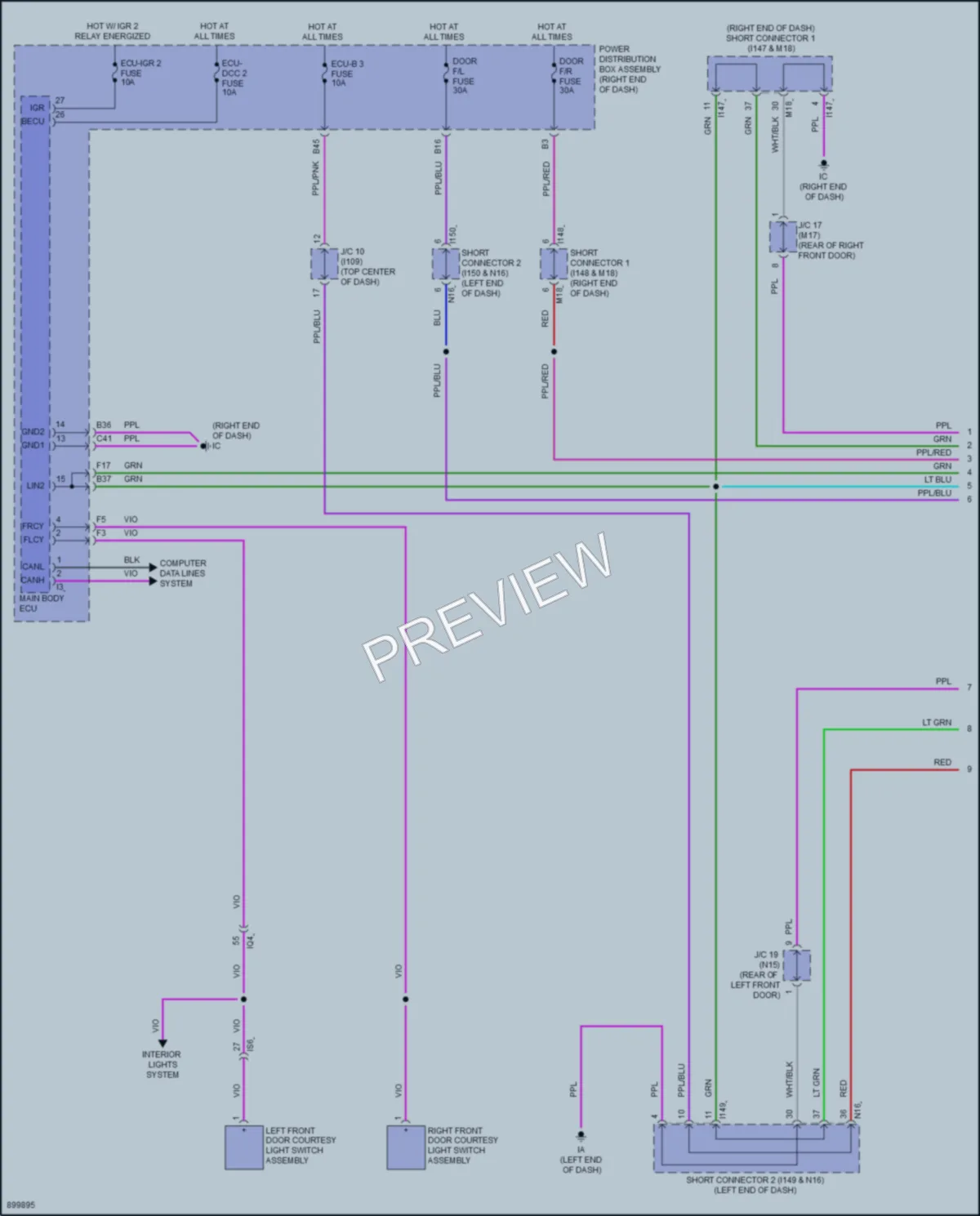 2025 Lexus LX600 Power Windows wiring diagram preview