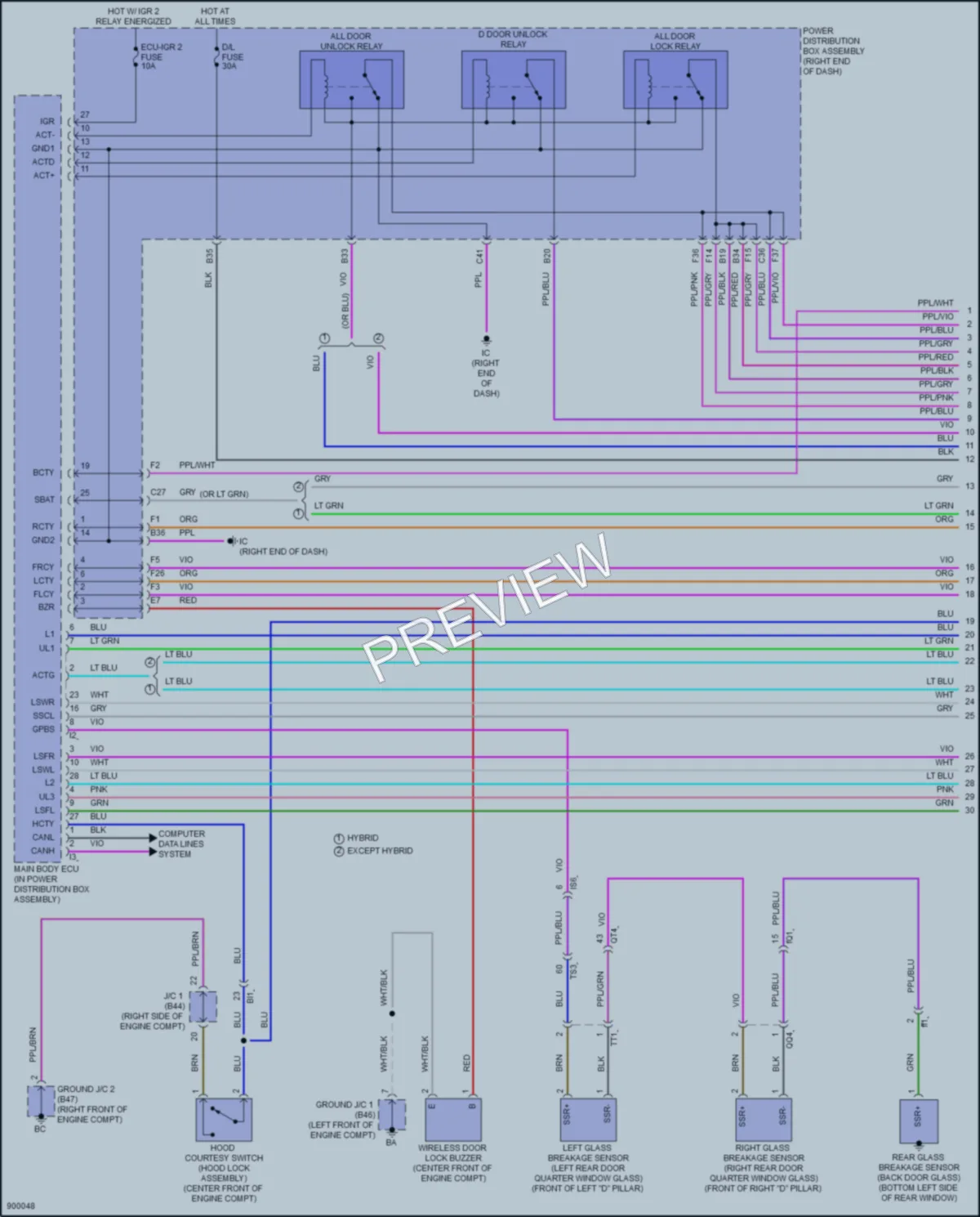 2025 Lexus LX700h Anti Theft wiring diagram preview