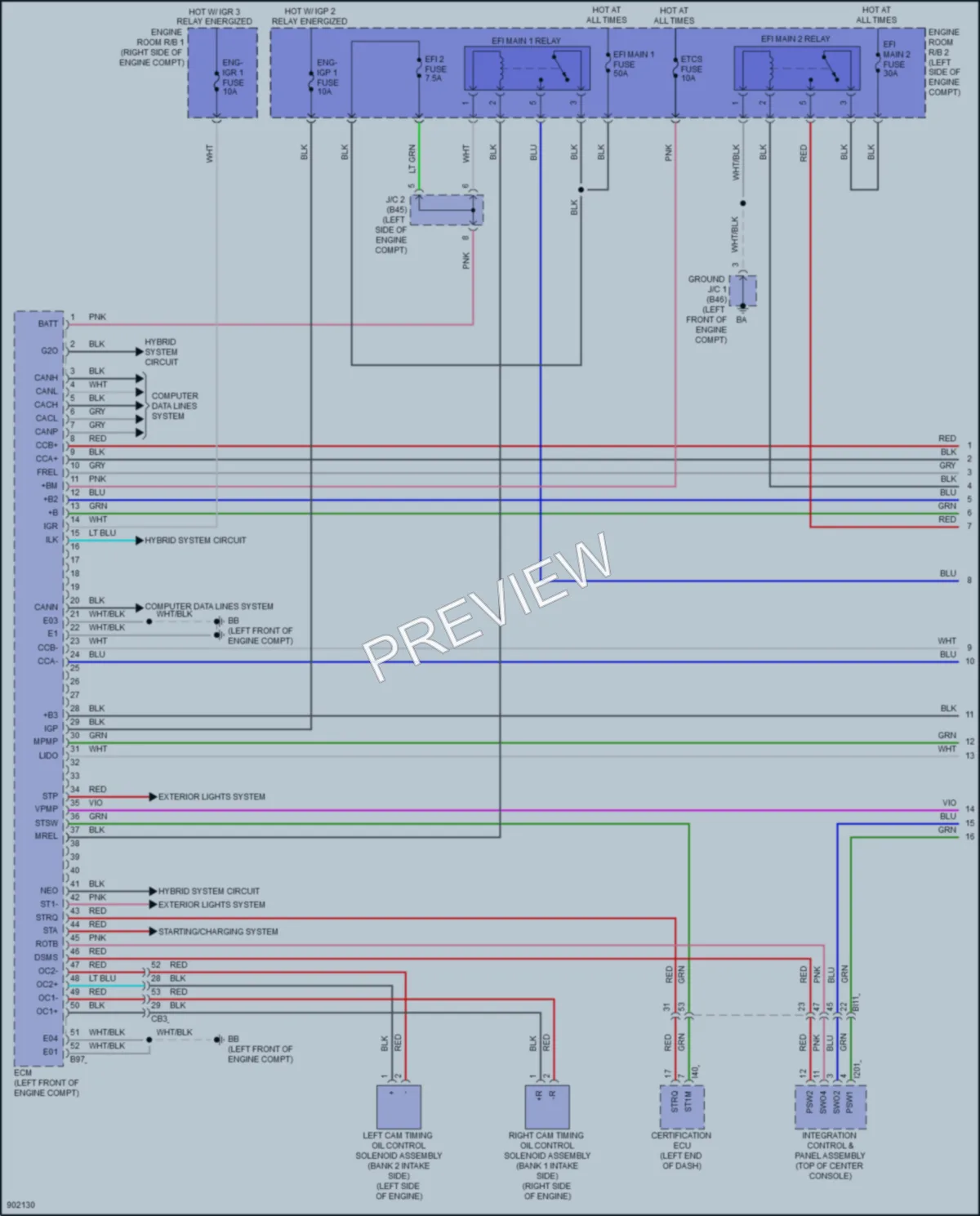 2025 Lexus LX700h Engine Performance wiring diagram preview