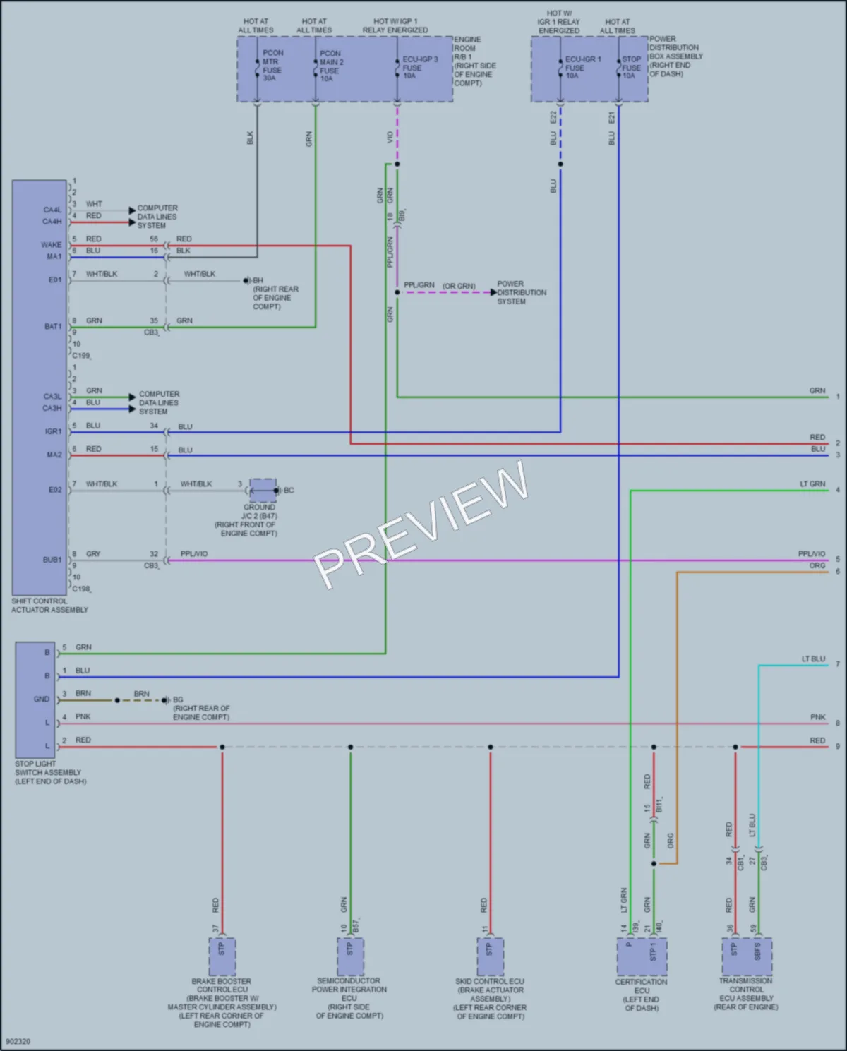 2025 Lexus LX700h Shift Interlock wiring diagram preview