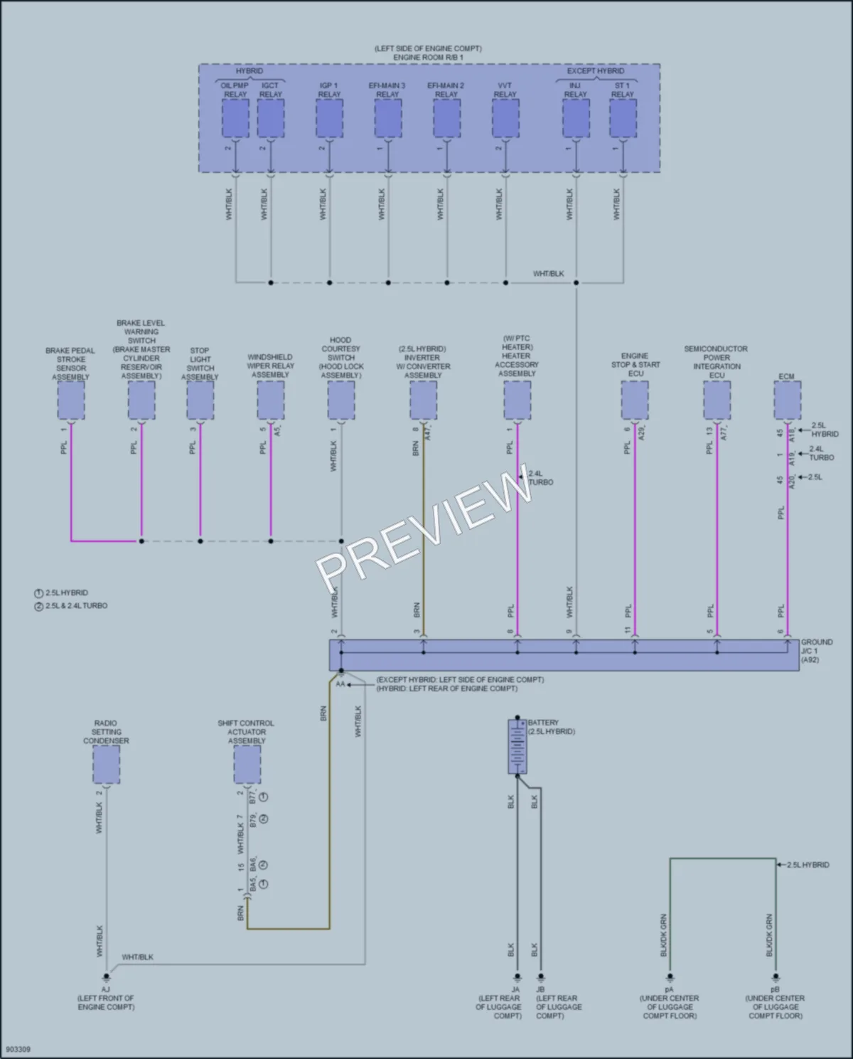 2025 Lexus NX350 Ground Distribution wiring diagram preview