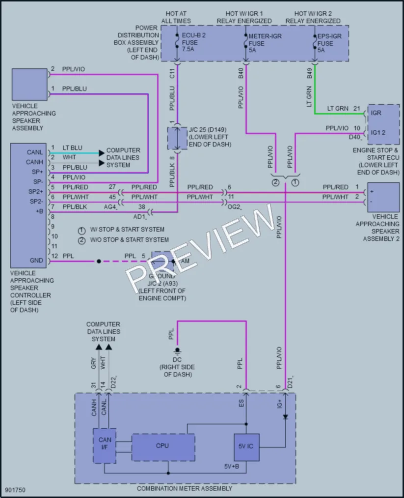 2025 Lexus NX350h Active Bodyworks wiring diagram preview