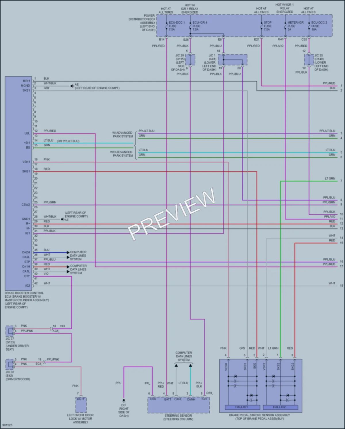 2025 Lexus NX350h Anti Lock Brakes wiring diagram preview