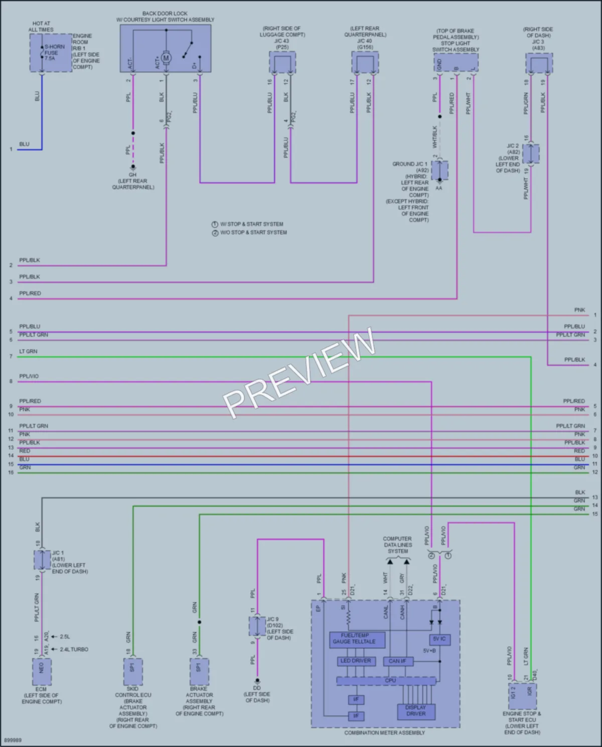 2025 Lexus NX350h Anti Theft wiring diagram preview