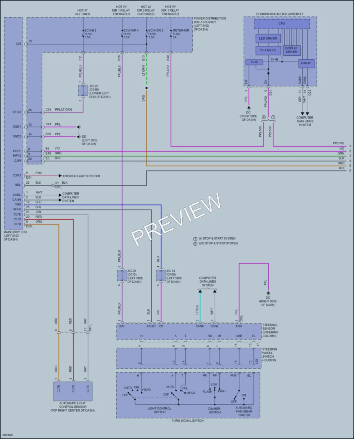 2025 Lexus NX350h Headlights wiring diagram preview