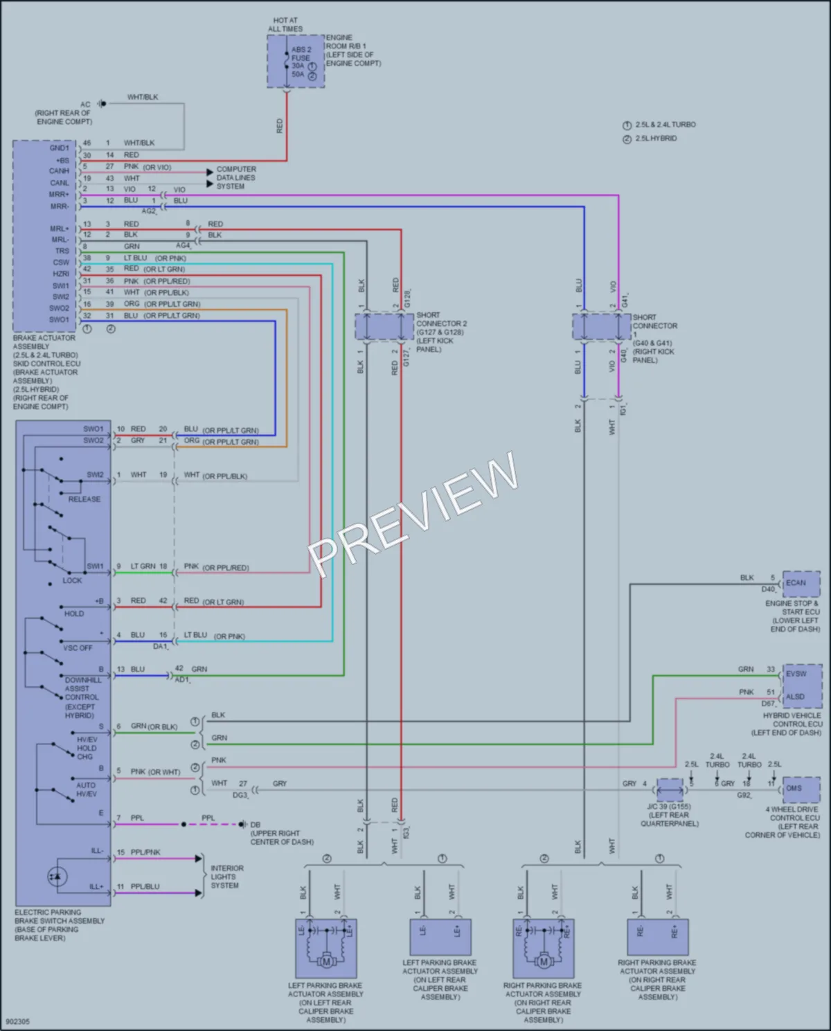 2025 Lexus NX350h Shift Interlock wiring diagram preview