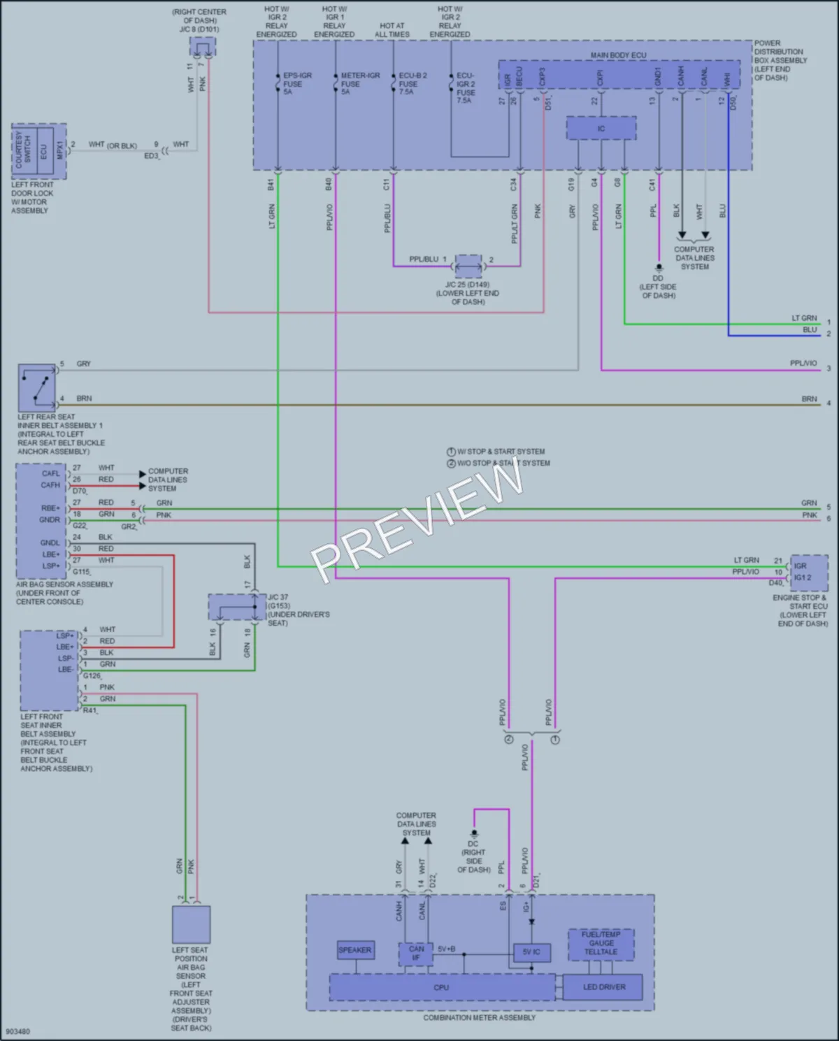 2025 Lexus NX350h Warning Systems wiring diagram preview