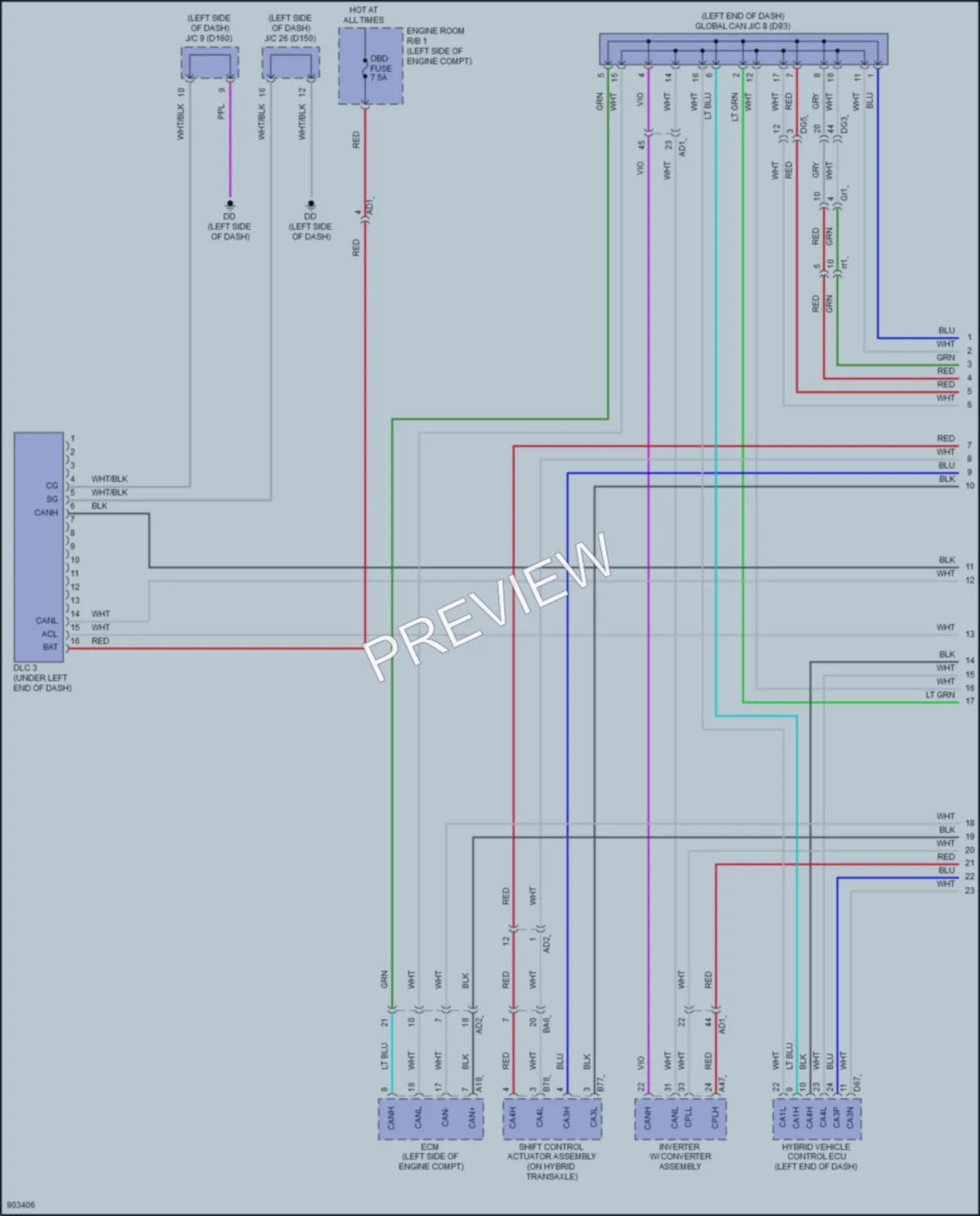 2025 Lexus NX450h Computer Data Lines wiring diagram preview