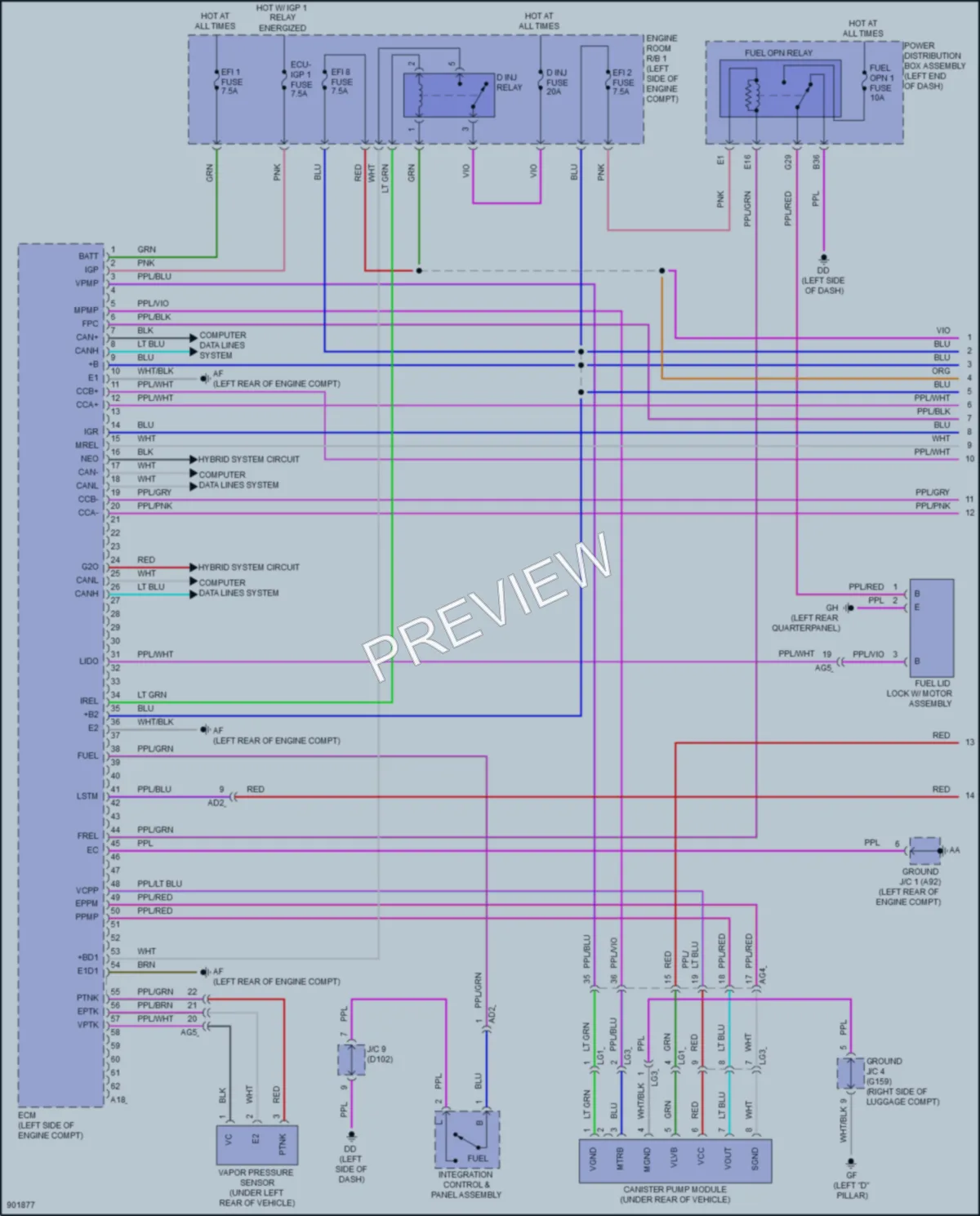 2025 Lexus NX450h Engine Performance wiring diagram preview