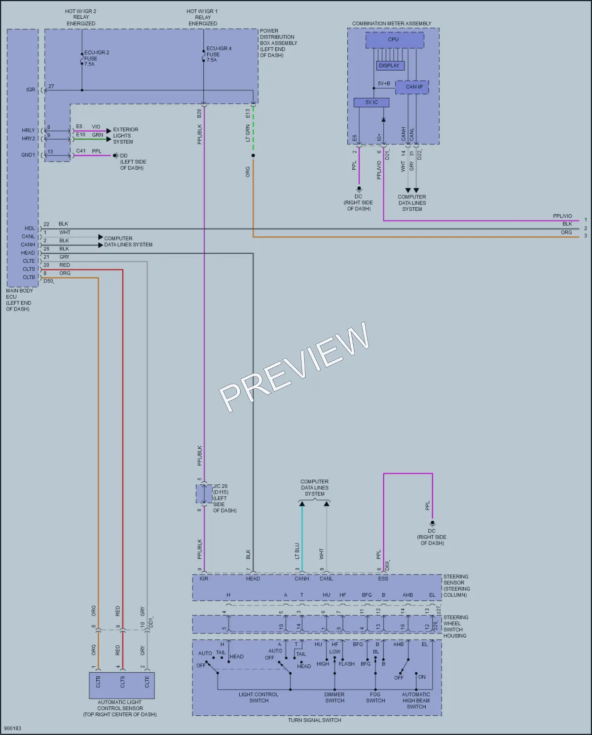 2025 Lexus NX450h Headlights wiring diagram preview
