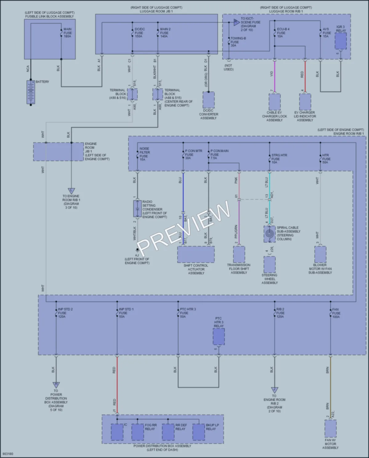 2025 Lexus NX450h Power Distribution wiring diagram preview