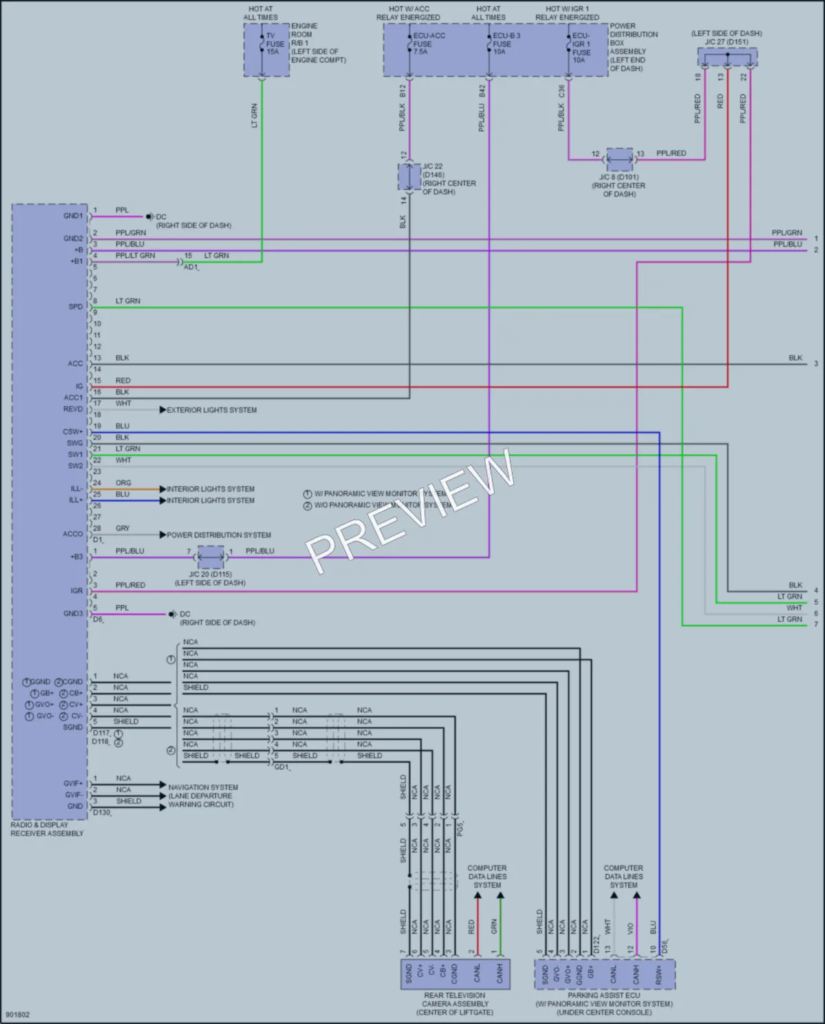 2025 Lexus NX450h Radio wiring diagram preview