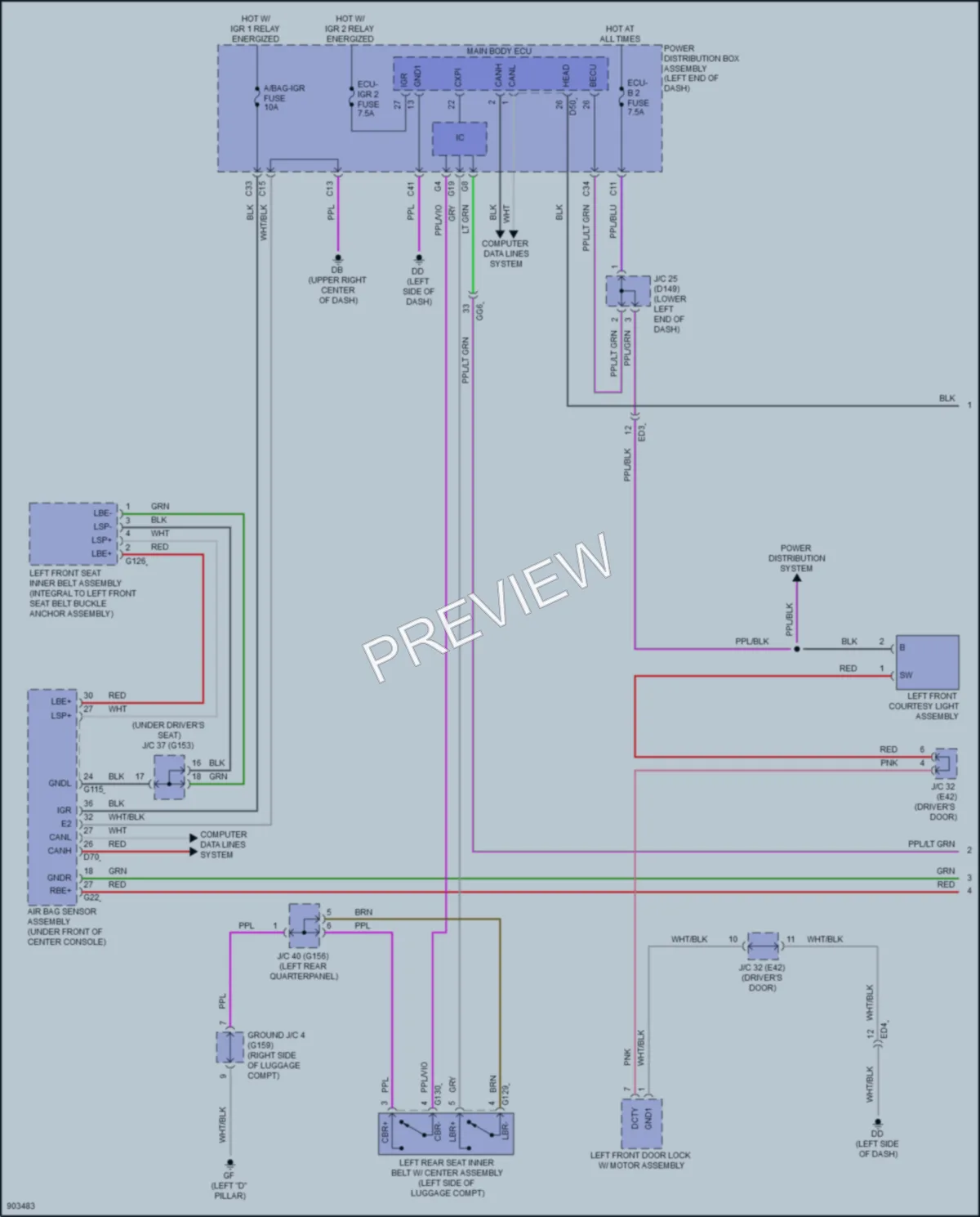 2025 Lexus NX450h Warning Systems wiring diagram preview