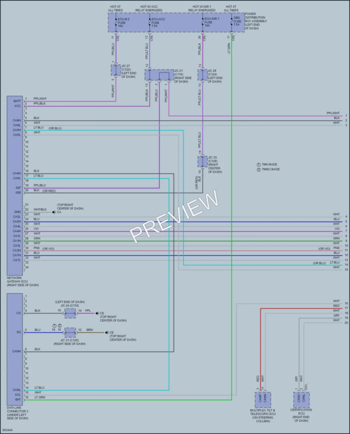 2025 Lexus RX350 Computer Data Lines wiring diagram preview