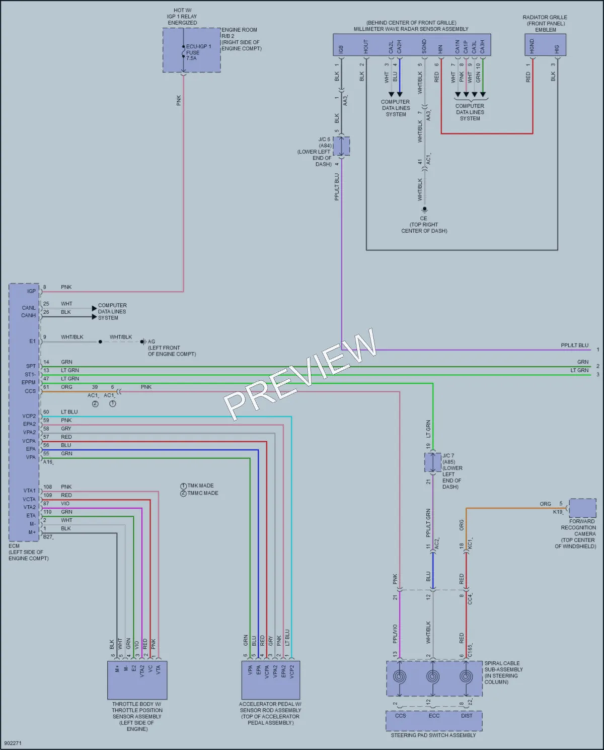 2025 Lexus RX350 Cruise Control wiring diagram preview