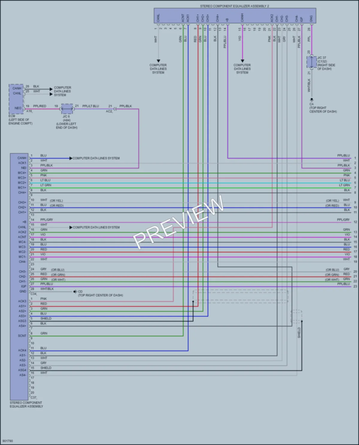 2025 Lexus RX350 Radio wiring diagram preview