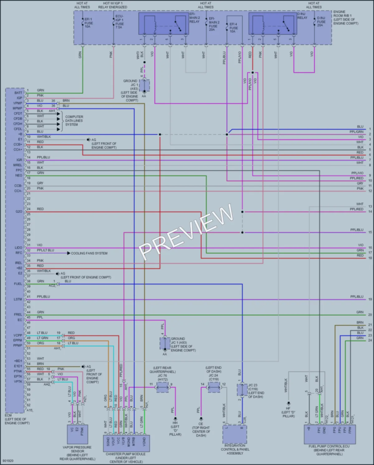 2025 Lexus RX350h Engine Performance wiring diagram preview