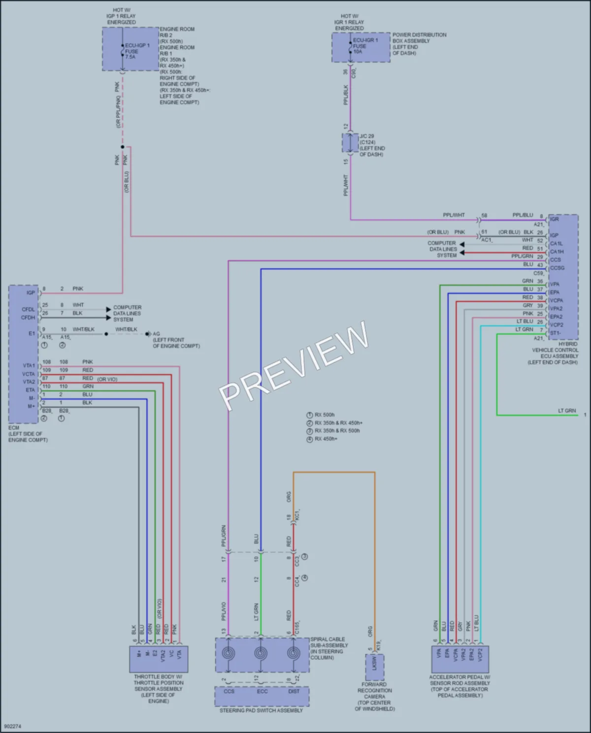 2025 Lexus RX450h Cruise Control wiring diagram preview