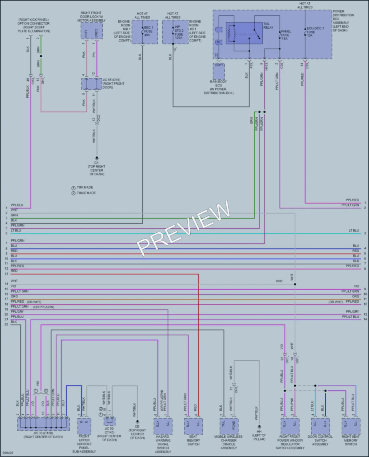 2025 Lexus RX450h Interior Lights wiring diagram preview
