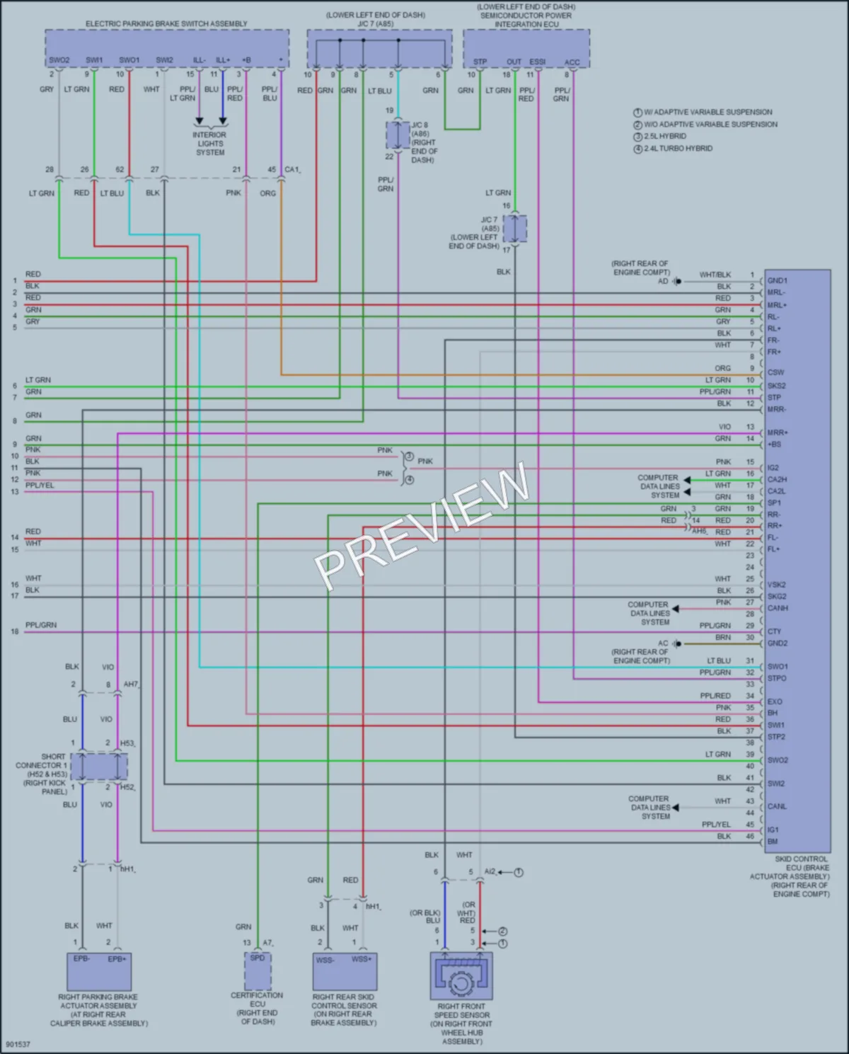 2025 Lexus RX500h Anti Lock Brakes wiring diagram preview