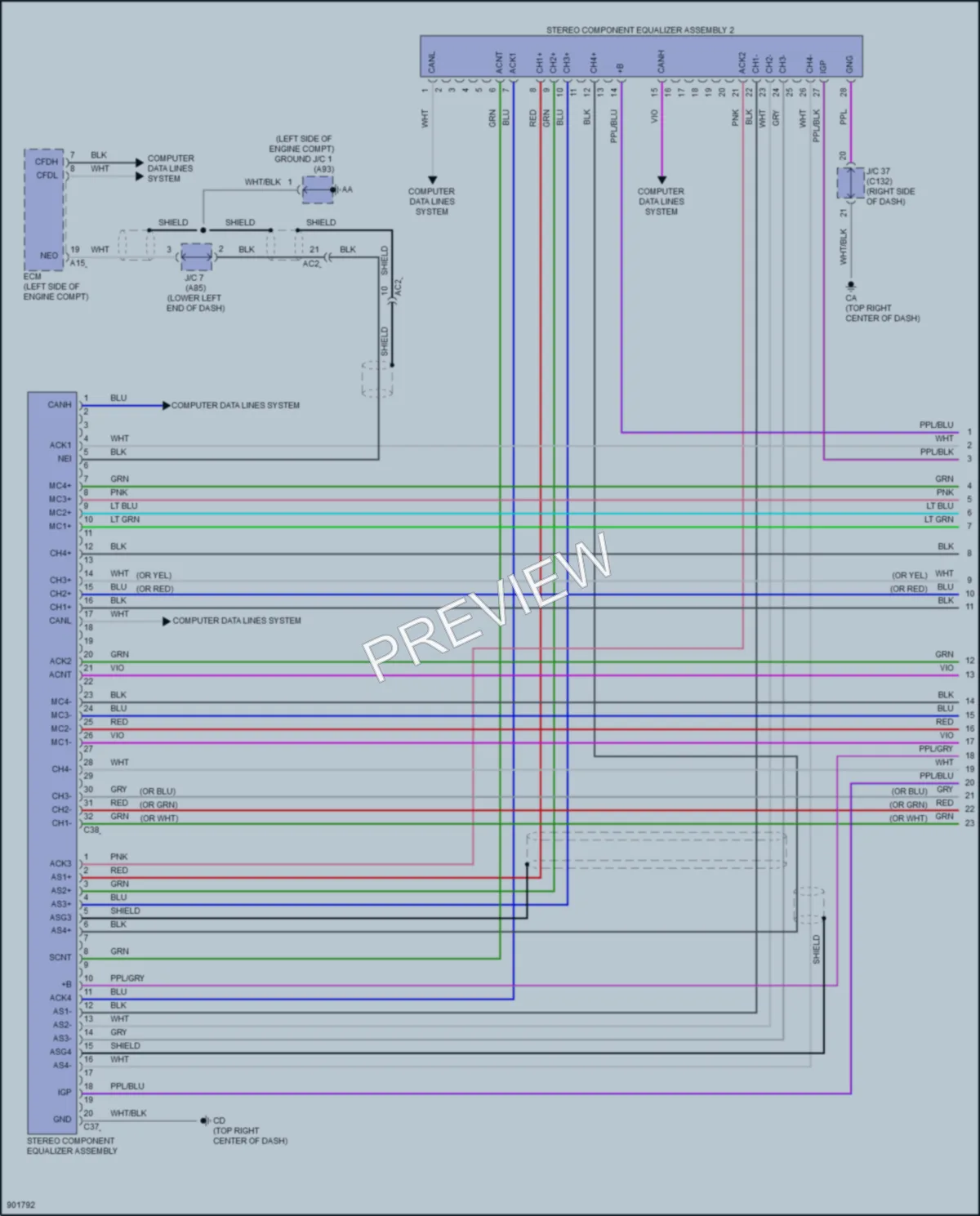 2025 Lexus RX500h Radio wiring diagram preview