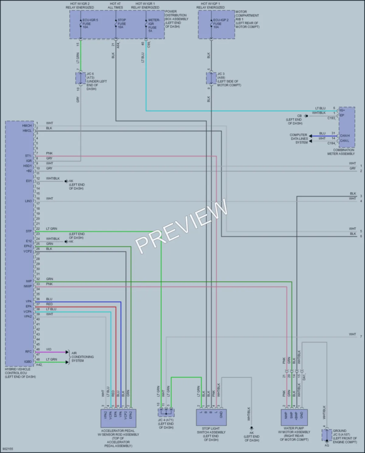 2025 Lexus RZ300e Engine Performance wiring diagram preview
