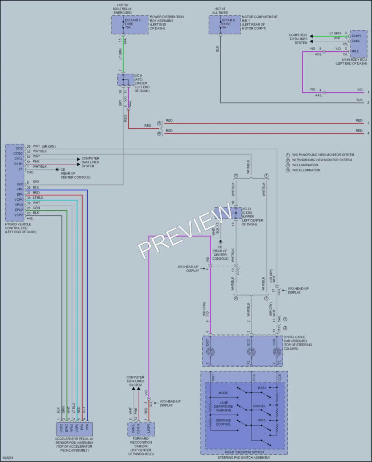 2025 Lexus RZ450e Cruise Control wiring diagram preview