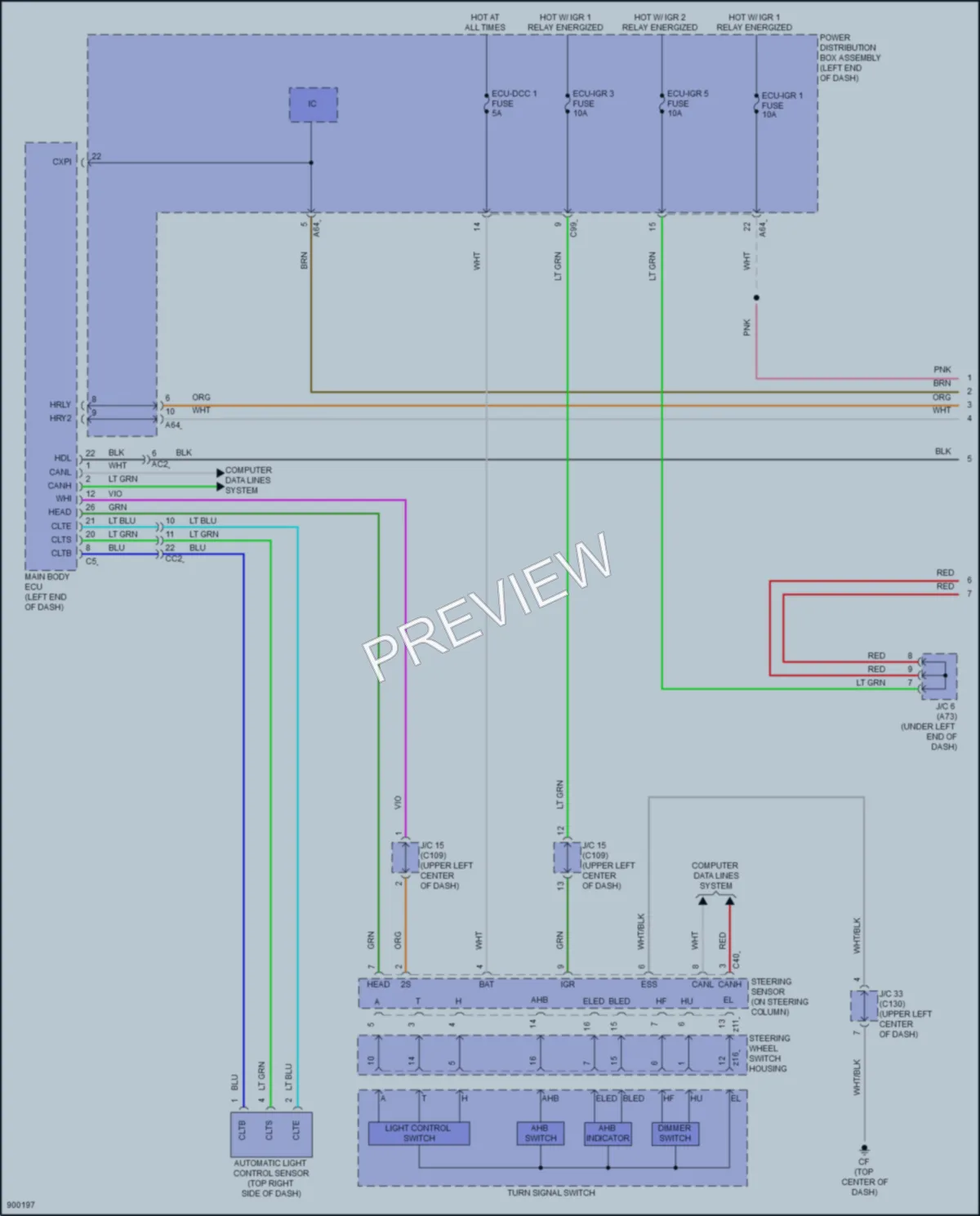2025 Lexus RZ450e Headlights wiring diagram preview