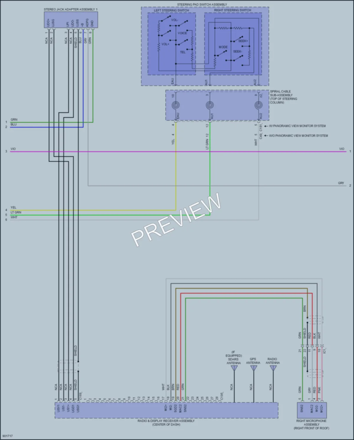 2025 Lexus RZ450e Navigation wiring diagram preview